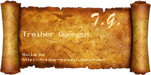 Treiber Gyöngyi névjegykártya